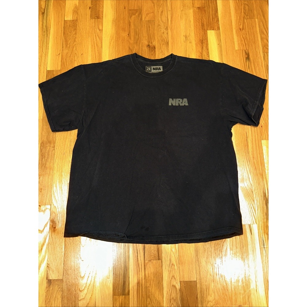 Official NRA "live Life Free" Black Short Sleeve T-Shirt‎ 2XL